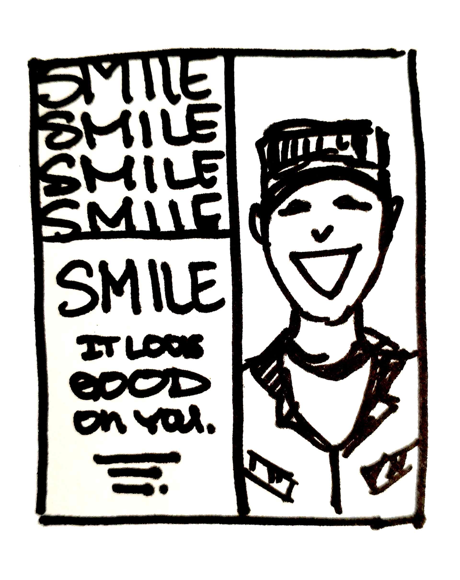 An example of a rough sketch for a military health campaign