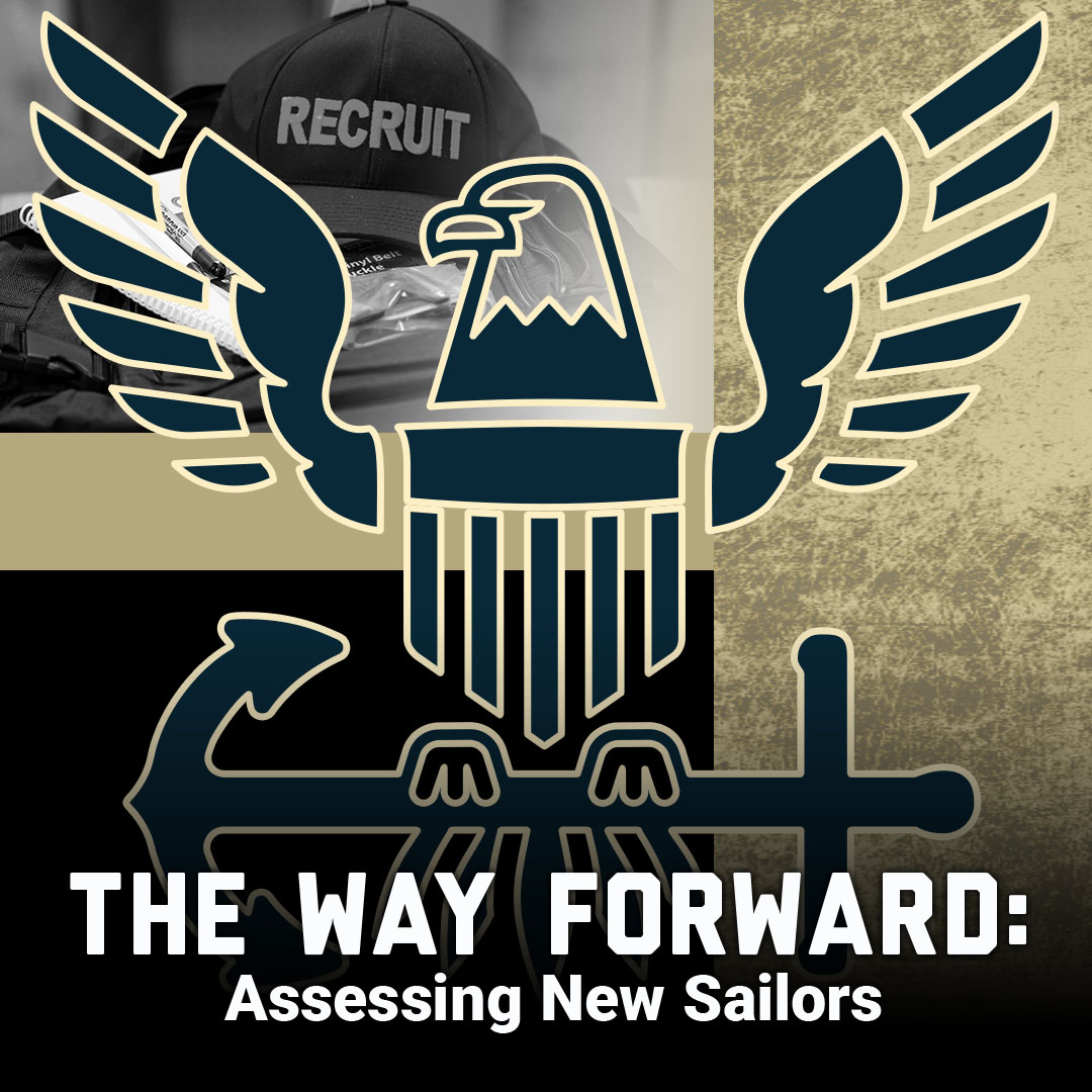 The way forward: accessing new sailors thumbnail showing navy logo and picture of recruit hat