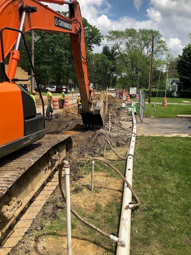 Work is currently ongoing at the Hobart Sanitary Sewer Improvement Project in Indiana and is 40% complete.
The project includes installation of gravity sanitary sewer, small diameter sanitary force main, service connections, and pavement restoration.