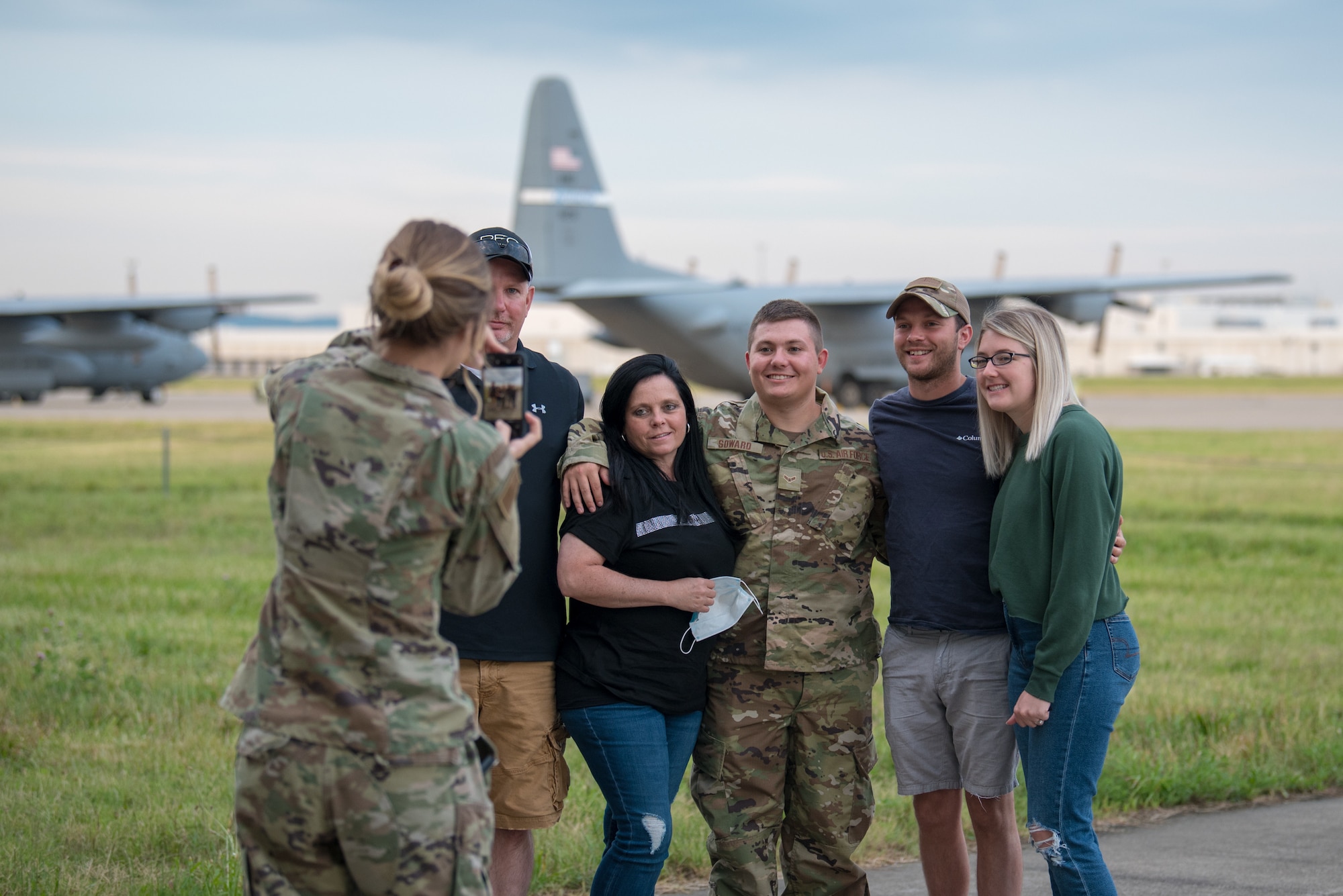 Members of the 123rd Airlift Wing board a C-130 Hercules aircraft at the Kentucky Air National Guard Base in Louisville, Ky., June 24, 2020, prior to deploying to the Persian Gulf region. The Airmen will spend four months flying troops and cargo across the U.S. Central Command area of responsibility, which includes Iraq, Afghanistan and northern Africa. (U.S. Air National Guard photo by Senior Airman Clayton Wear)