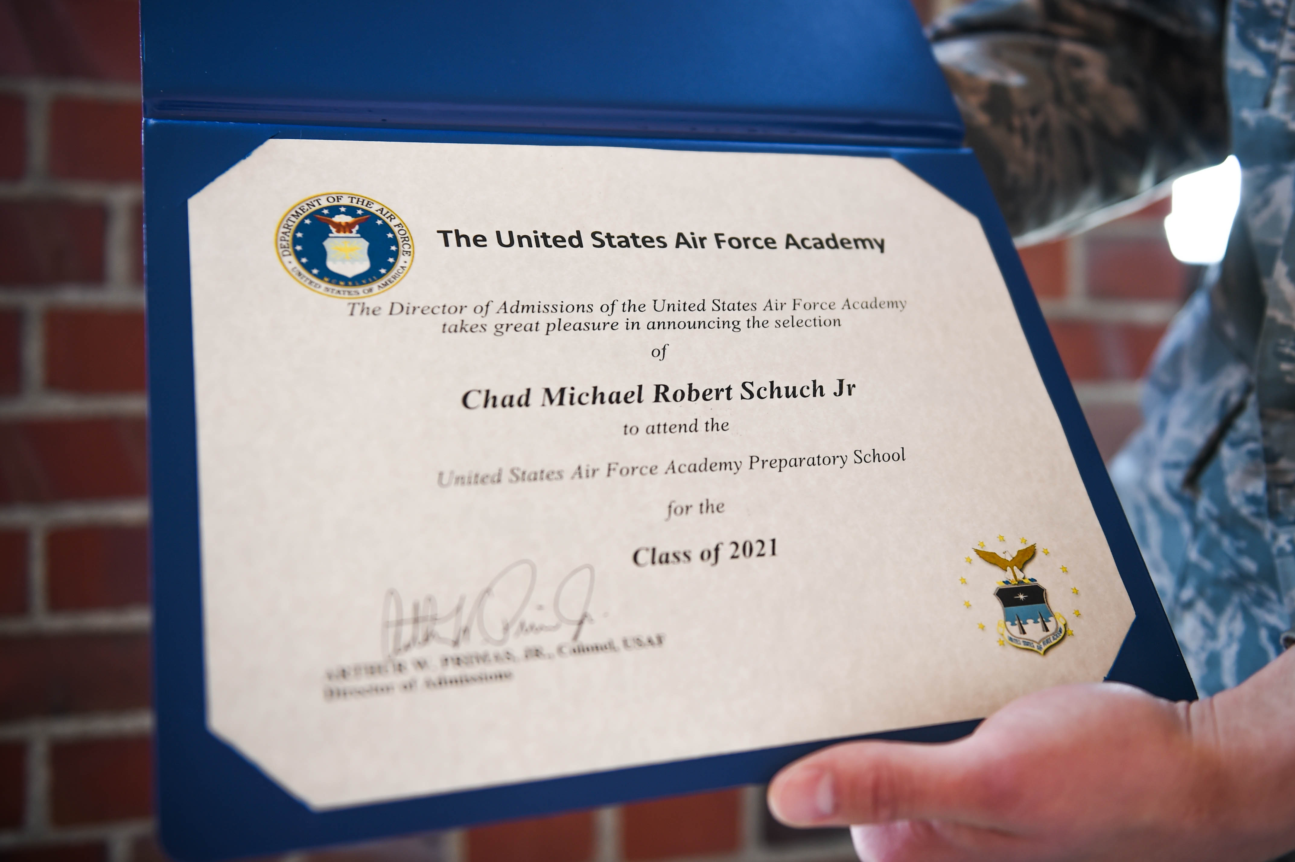 62nd AMXS Airman accepted to Air Force Academy class of 2025