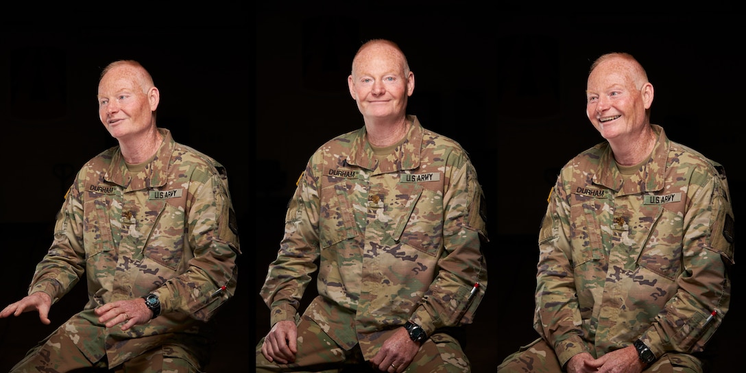 U.S. Army Reserve CH (Maj.) Colin Durham, a chaplain with the 335th Signal Command (Theater), poses for a portrait at East Point, Georgia, May 28, 2020.