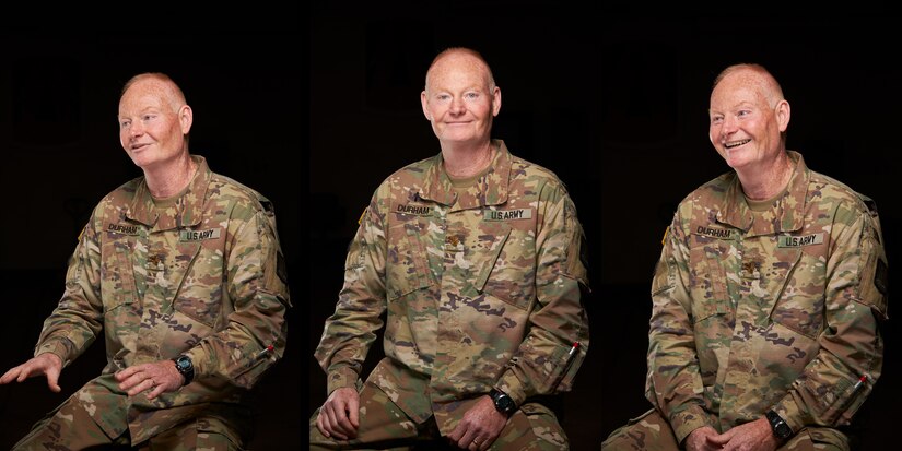U.S. Army Reserve CH (Maj.) Colin Durham, a chaplain with the 335th Signal Command (Theater), poses for a portrait at East Point, Georgia, May 28, 2020.