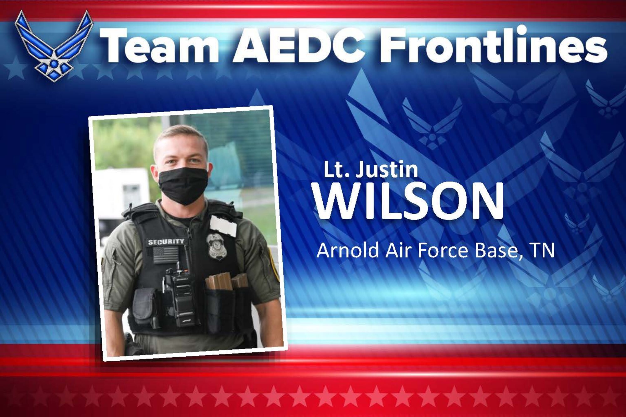 Lt. Justin Wilson (U.S. Air Force graphic) (This image was altered by obscuring a badge for security purposes)