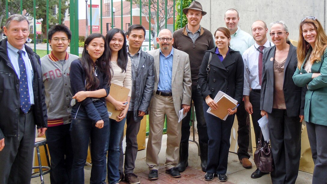 Six years ago, Charles “Steve” Dwyer (left), chief of the navigation branch in programs and project management with the Los Angeles District, U.S. Army Corps of Engineers and a local expert on the Los Angeles River, began giving guest lectures and tours of the Corps’ facilities to engineering students from the University of Southern California.