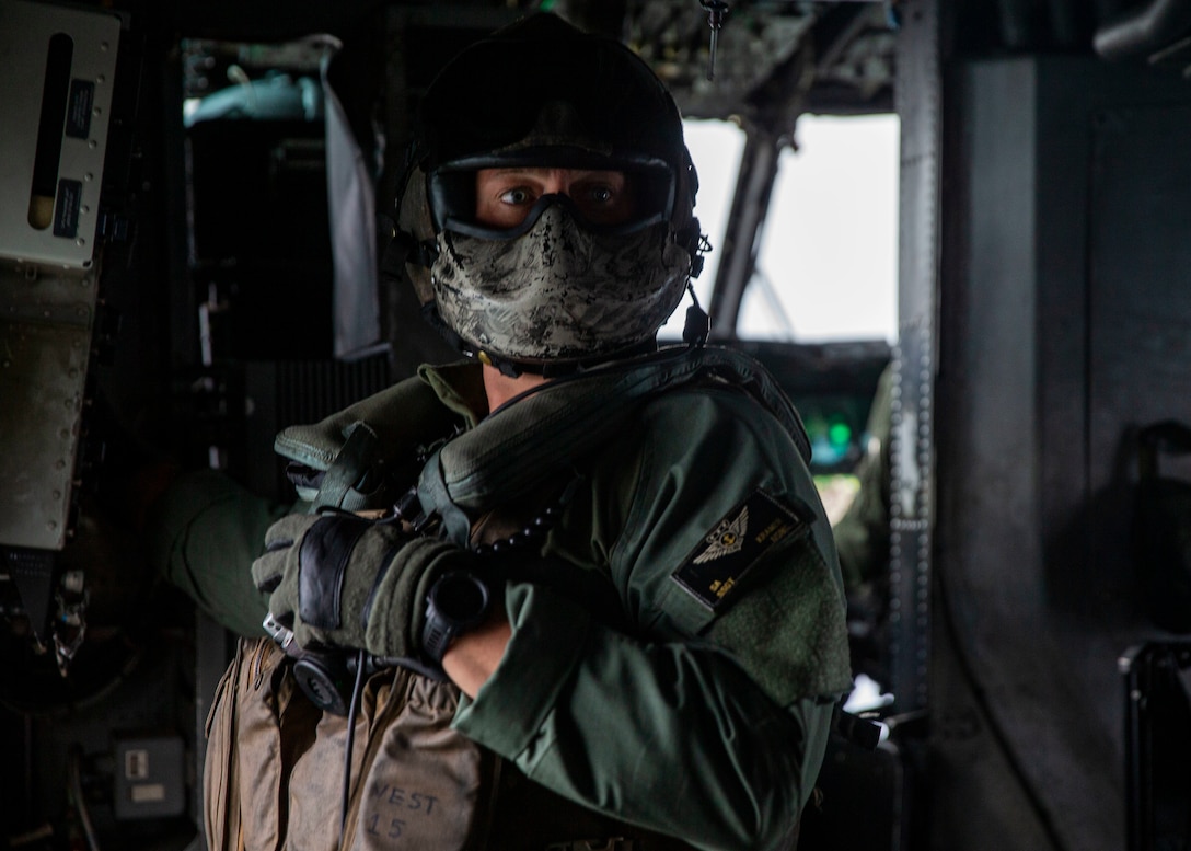 Helocasting is a method of insertion where Marines extract from a helicopter over a body of water; at the point of insertion, Marines will use a combat rubber raiding craft, or in some cases swim, to reach an objective.