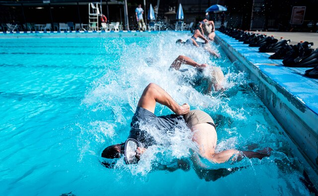 Dive training.