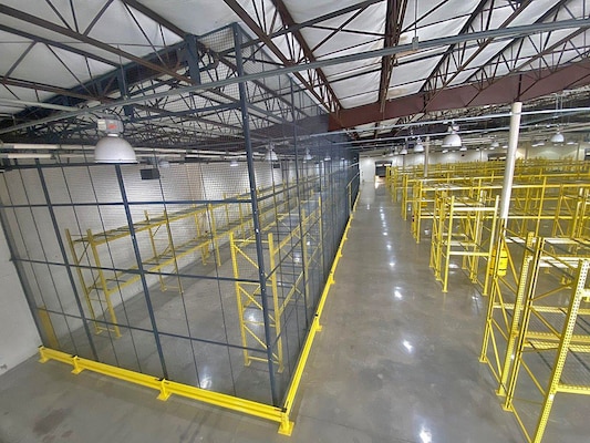 An empty cage.