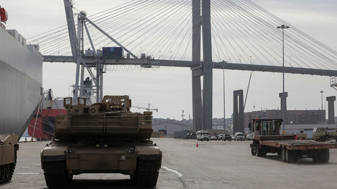 DEFENDER-Europe port operations in Savannah, Georgia