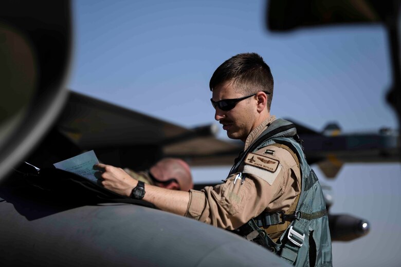 This 555th EFS will deliver war-winning airpower throughout the area of responsibility to promote peace through deterrence.