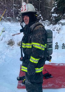 Alaska Army National Guard Staff Sgt. Jeffrey Conner, a member of the 297th Infantry Battalion medical platoon, participated in Arctic Eagle 2020 at Fort Wainwright, Alaska, Feb. 25. Conner has been an Army Guard medic since 2010, and has worked as a firefighter for about 30 years.