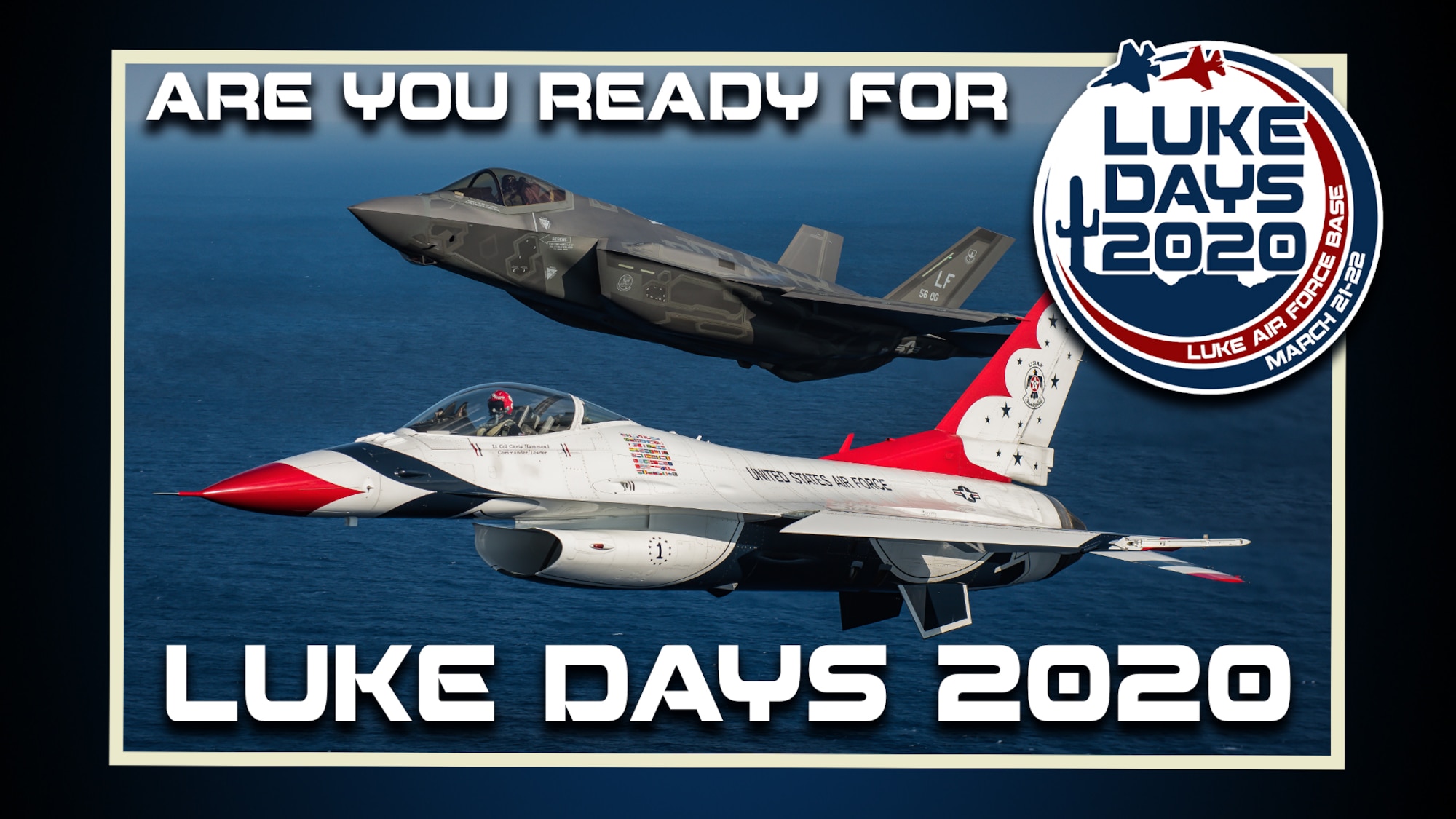 Thunderbirds to perform at Luke Days 2020