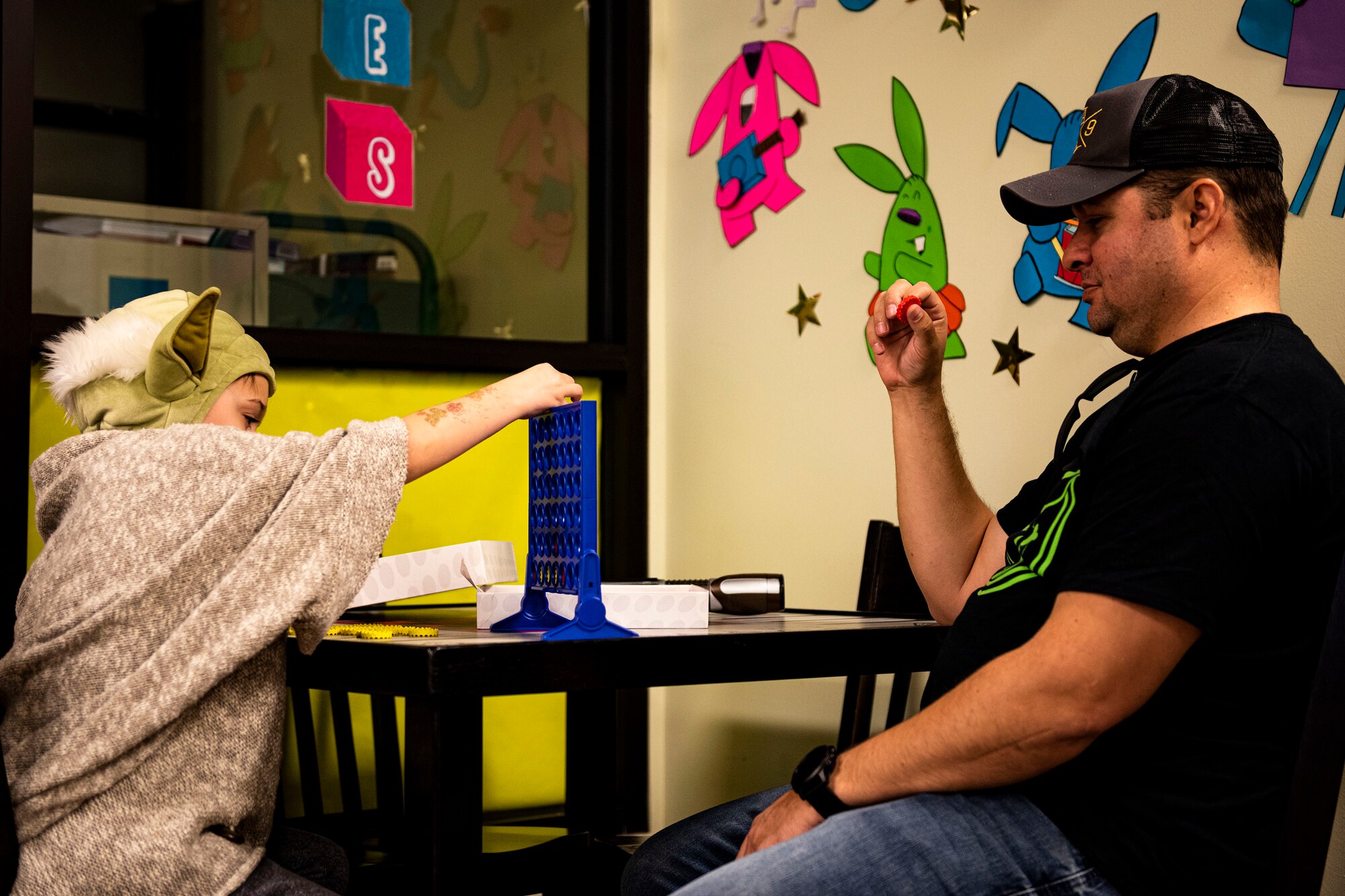 Photo of guests playing a game.