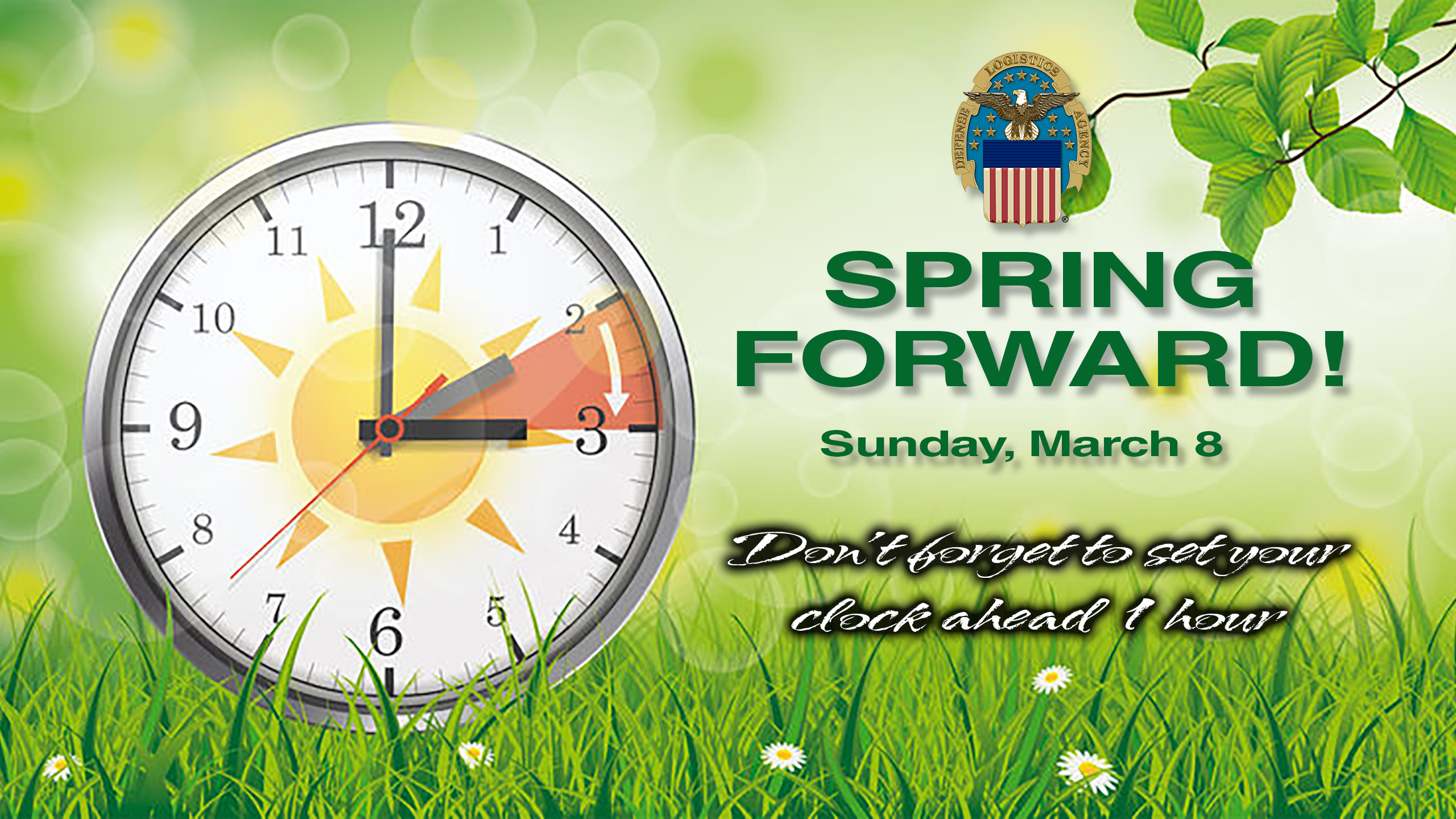 Daylight Saving Time Spring Forward This Sunday Defense Logistics 