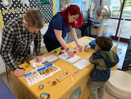 IMAGE: SPOTSYLVANIA, Va. (Feb. 29, 2020) – Science, technology, engineering, mathematics (STEM) mentors from Naval Surface Warfare Center Dahlgren Division (NSWCDD)  use Soma blocks to pique an elementary school student’s interest in STEM at the annual science, technology, engineering, mathematics (STEM) Summit hosted by Chancellor High School. They were among the NSWCDD leaders, scientists and engineers who joined a myriad of organizations to engage students with STEM technologies and demonstrations. (U.S. Navy photo/Released)