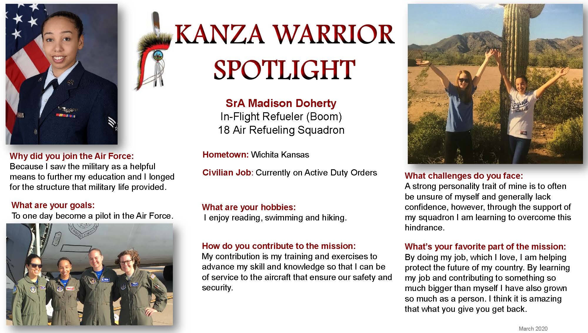 March 2020 KANZA Warrior Spotlight