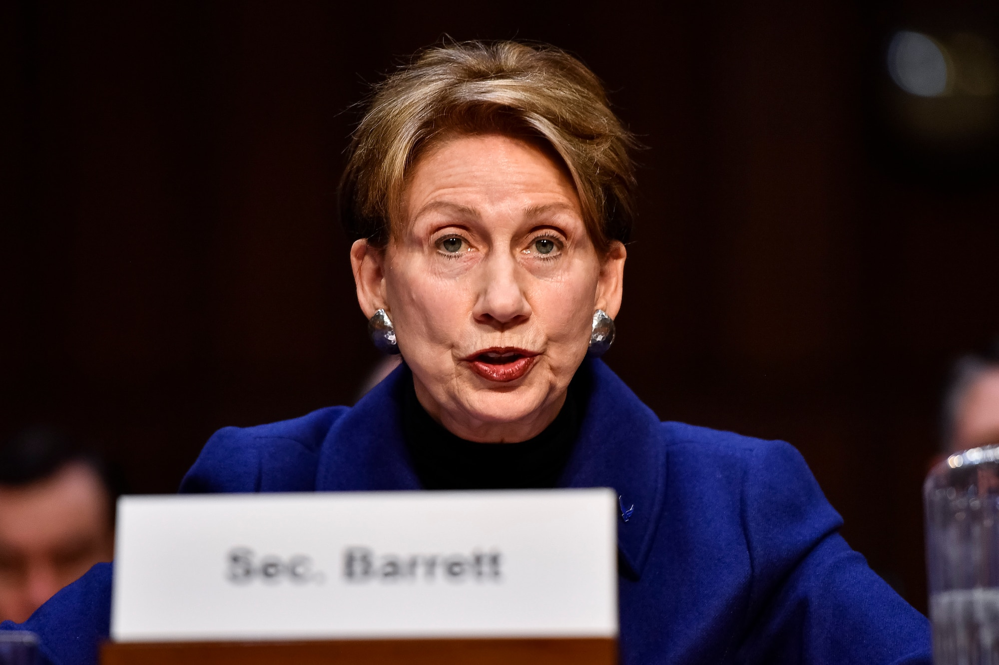 Air Force Secretary Barbara M. Barrett testifies on the posture of the Air Force before the Senate Armed Services Committee at the Hart Senate Office Building in Washington, D.C., March 3, 2020. (U.S. Air Force photo by Eric Dietrich)