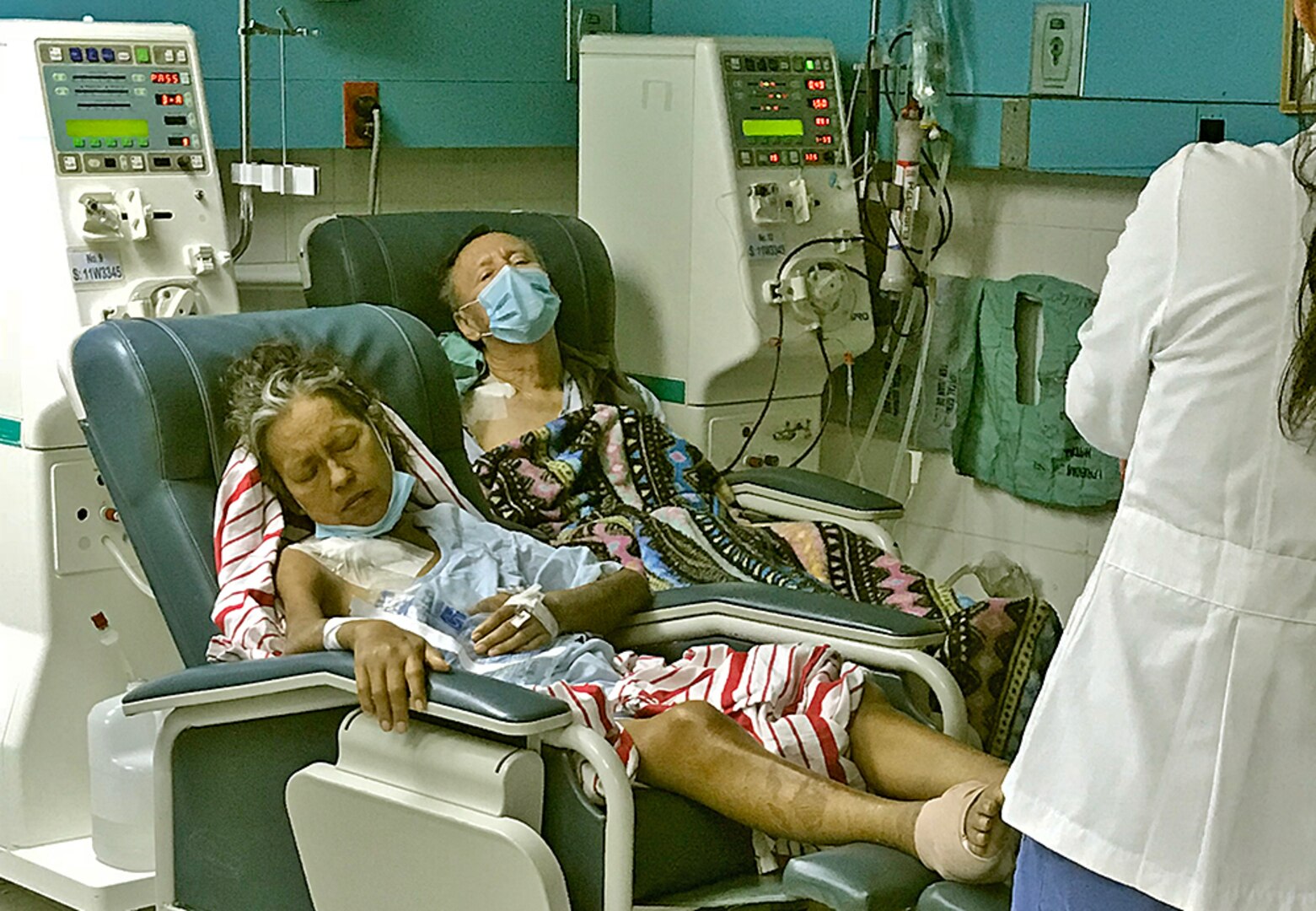 People received dialysis treatment.