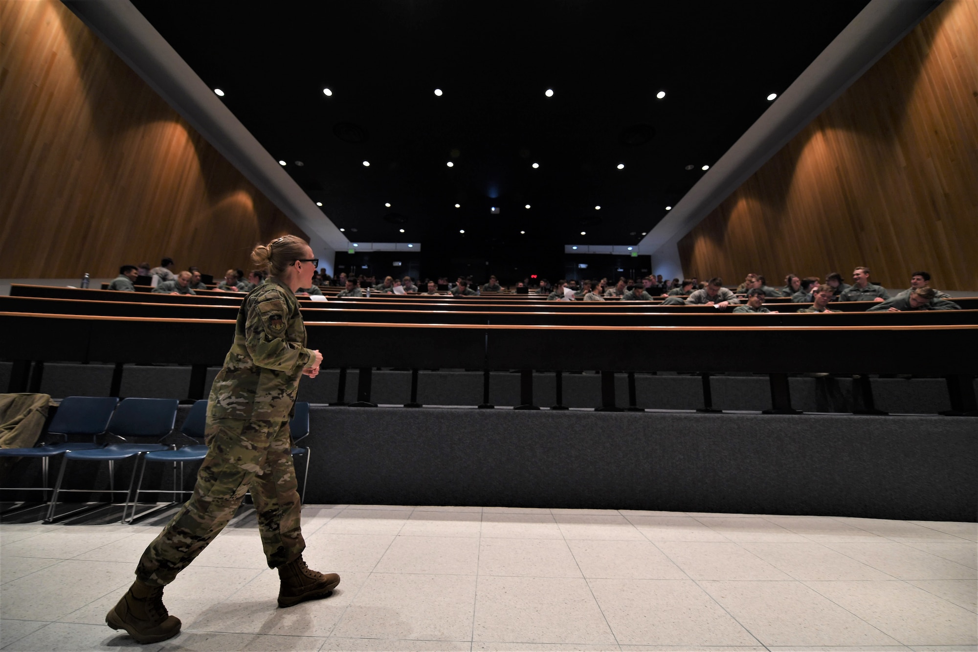 Master Sgt. Gloria Kuzmicki is a Department of Behavioral Sciences and Leadership instructor at the Air Force Academy’s Dean of Faculty. She teaches approximately 300 freshman, sophomore and junior cadets. (U.S. Air Force photo/Master Sgt. Julius Delos Reyes)