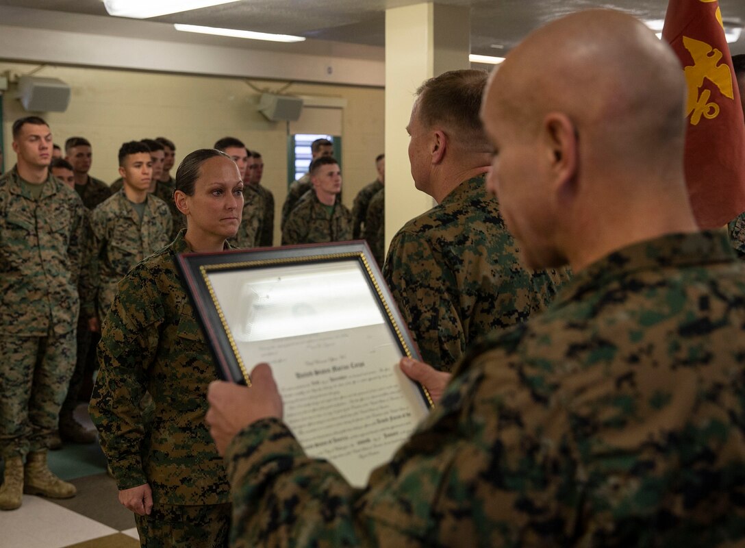 Female Marine makes history in corrections MOS