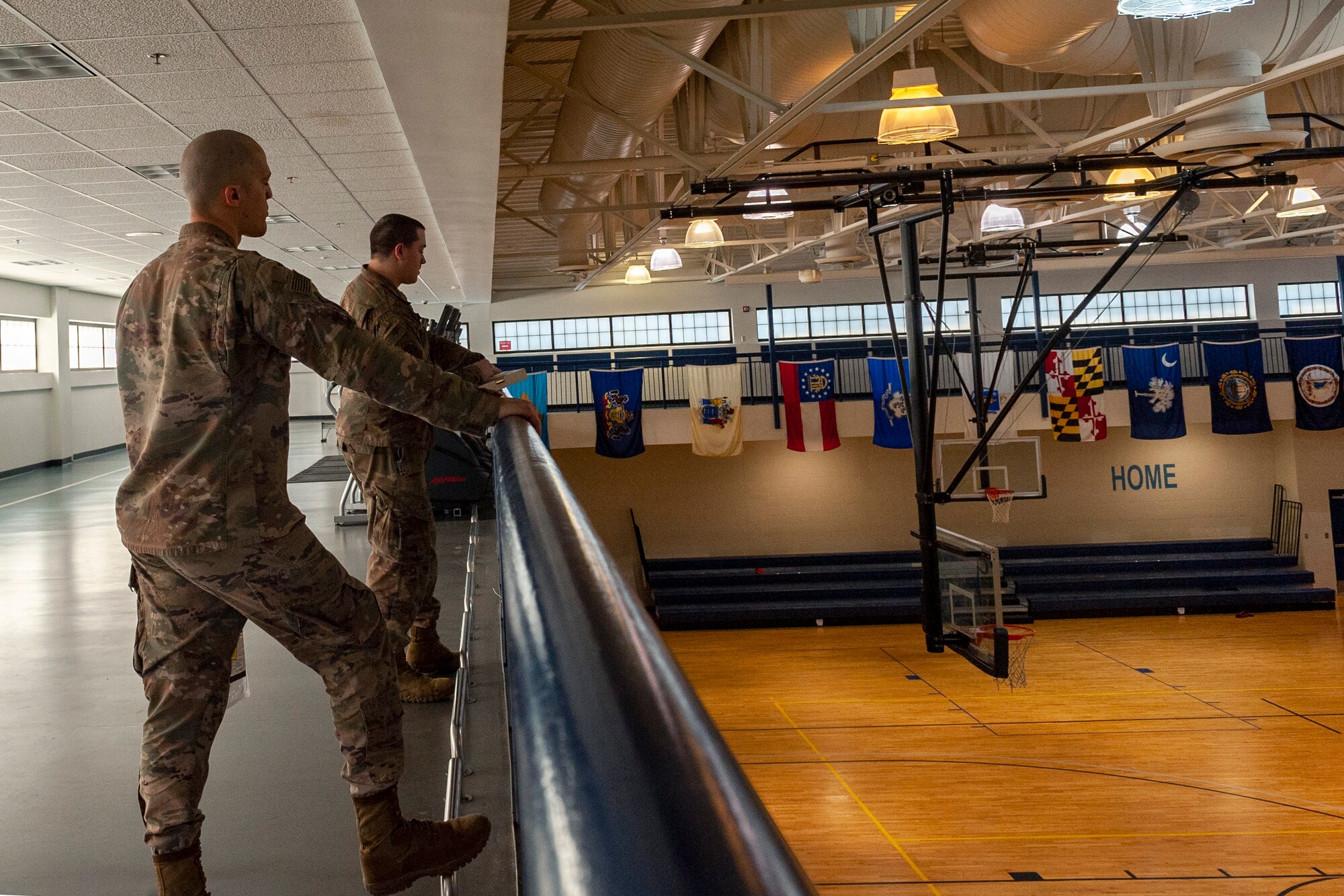 Photo of Airmen performing a head count