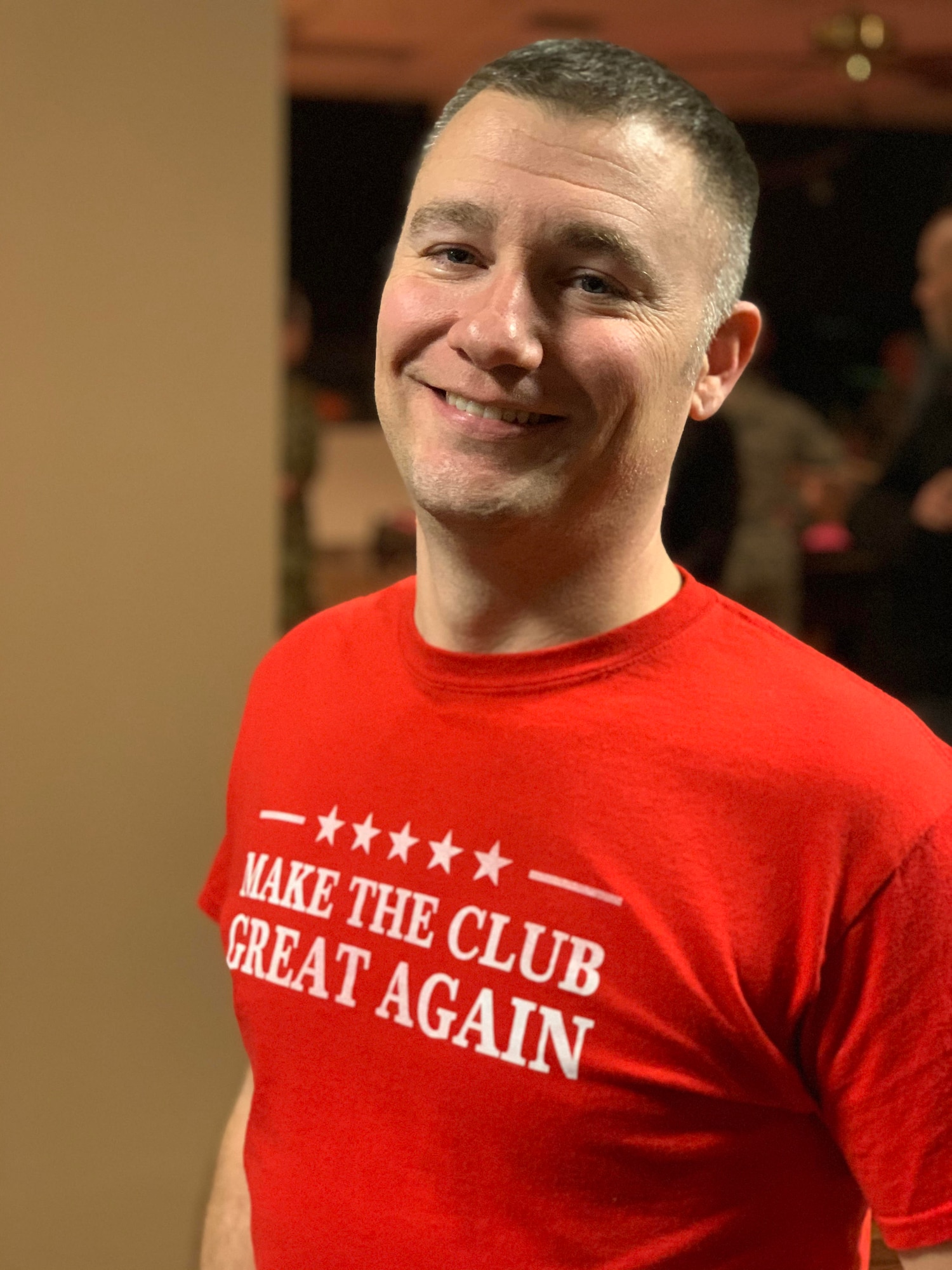Members of the 104th Fighter Wing took part in the 104th Fighter Wing’s Enlisted vs. Officers Olympics, Feb. 1, 2020. Airmen of all ranks participated in a friendly competition of darts, shuffleboard, corn hole, foosball, giant Jenga, flip cup, and pool to bring the wing’s team members together for camaraderie. (U.S. Air National Guard photo by Senior Master Sgt. Julie Avey)