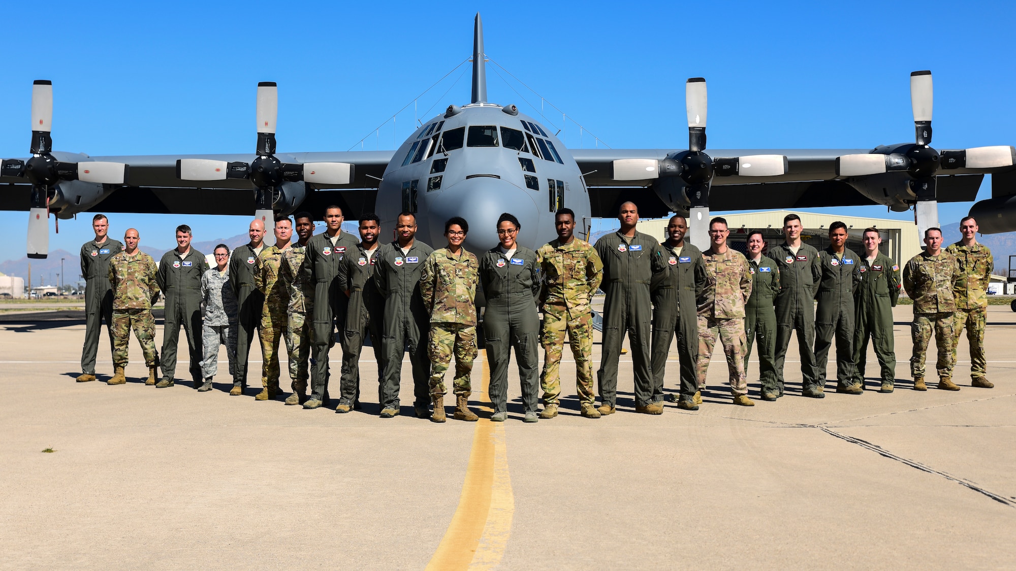Airmen pose for a photo