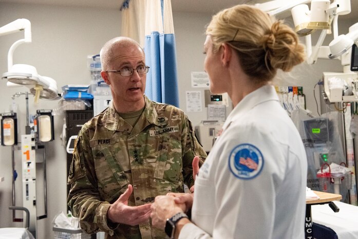 LT. General talks to Airman.