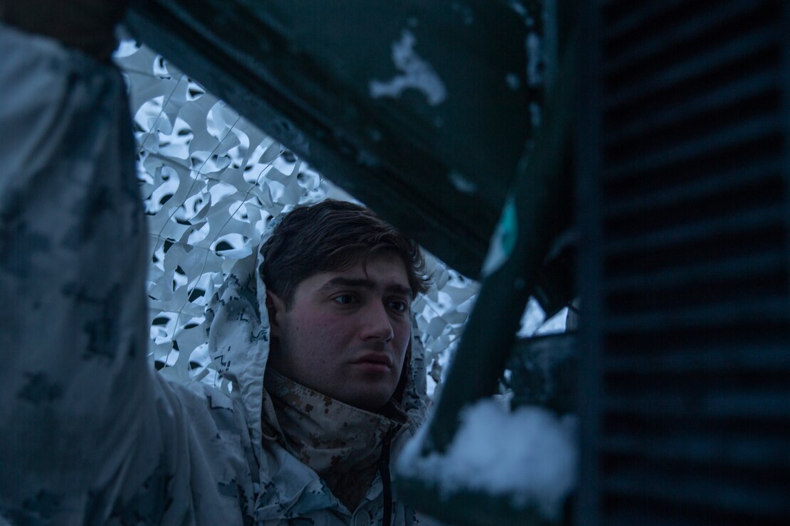 A U.S. Marine refuels a Bv 206 during exercise Snow Panzer in Setermoen, Norway, Feb. 25.