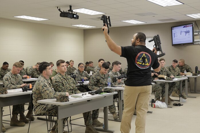 Marines test grenade launcher during fielding event