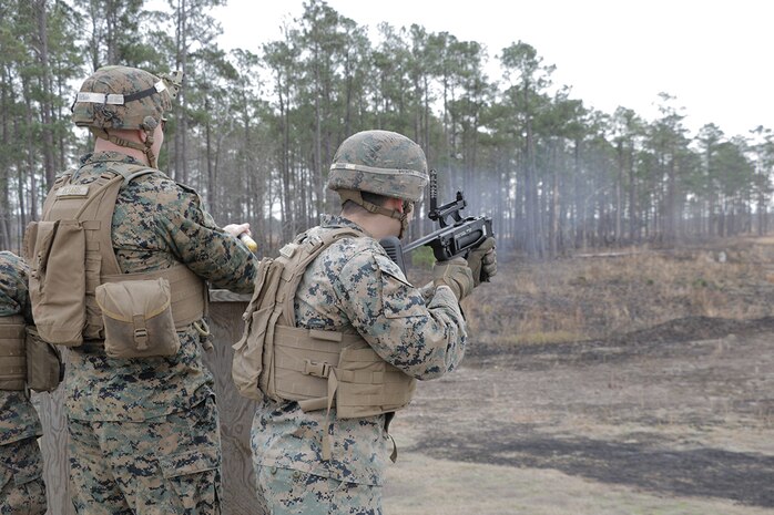 Marines test grenade launcher during fielding event