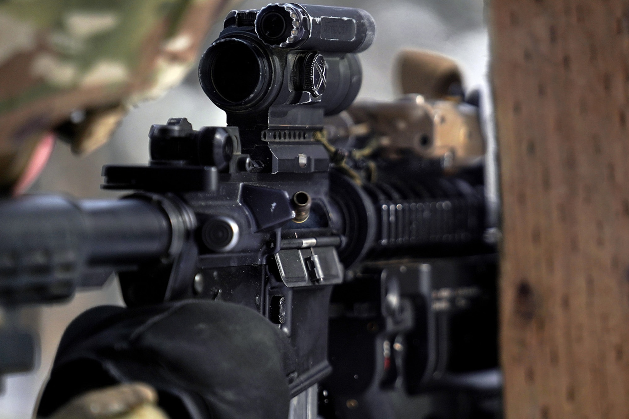 Paratroopers assigned to 1st Battalion, 501st Parachute Infantry Regiment, 4th Infantry Brigade Combat Team (Airborne), 25th Infantry Division, U.S. Army Alaska, qualify with M-4 carbines on Joint Base Elmendorf-Richardson, Alaska, March 3, 2020.