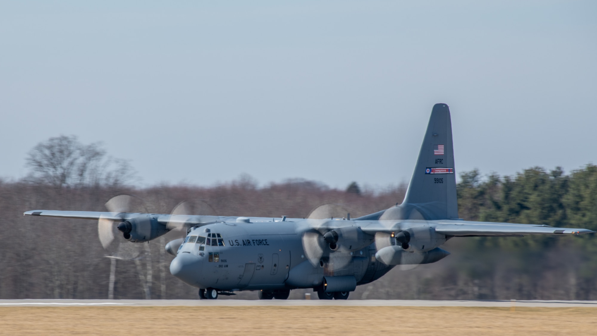 Three C-130H Hercules aircraft took off from YARS for a local training flight March 5, 2020.