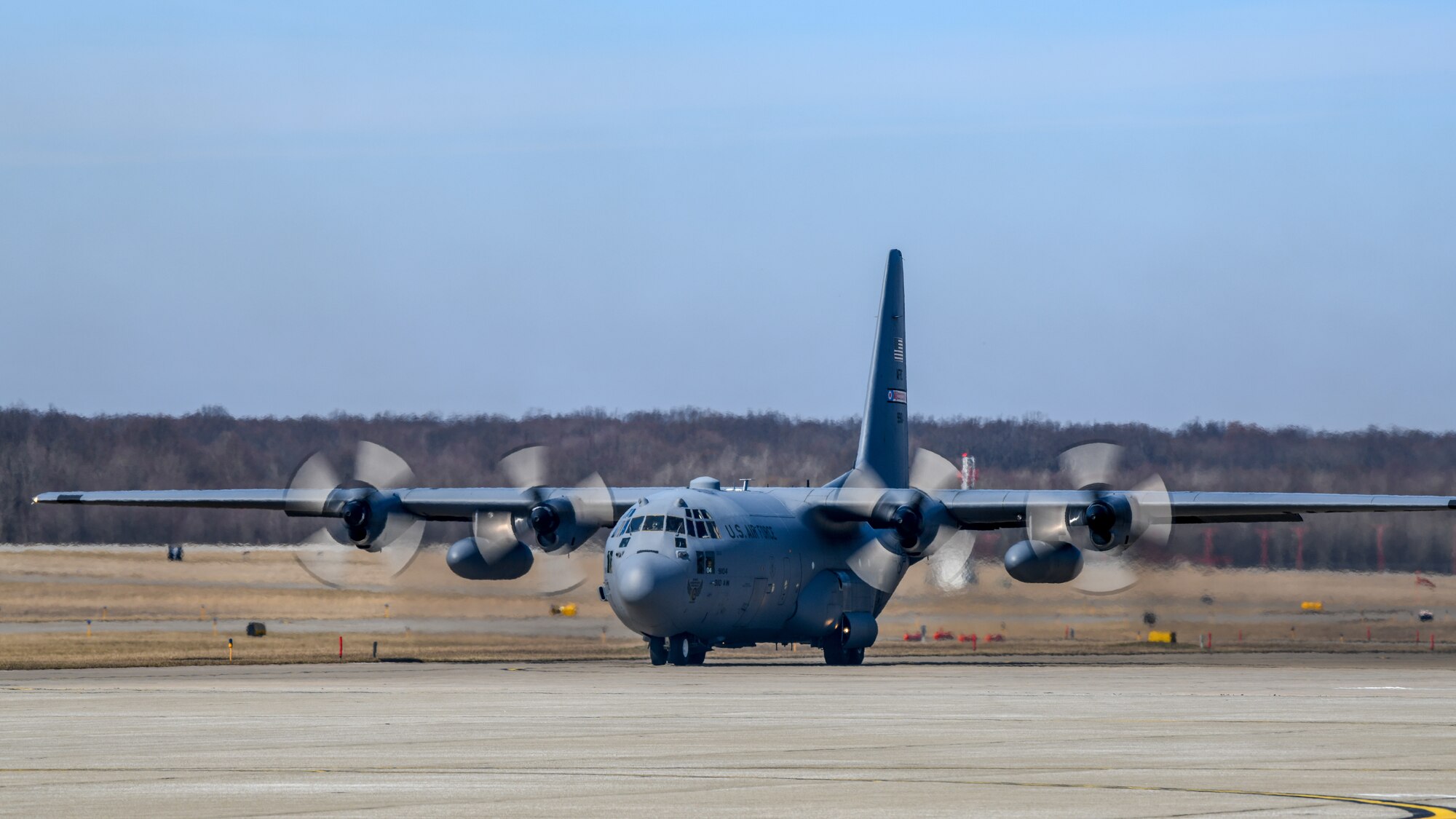 Three C-130H Hercules aircraft took off from YARS for a local training flight March 5, 2020.
