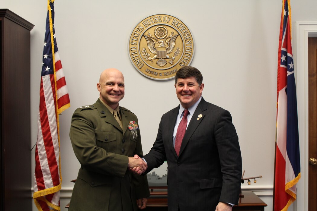 Marine Corps Forces Reserve Commander Meets With Congressman Steven Palazzo