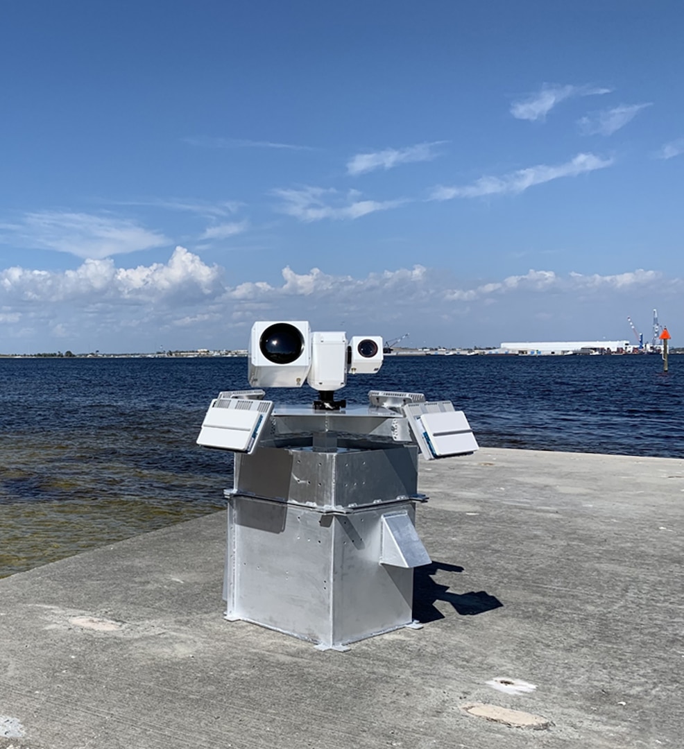 Threat Tracker is an expeditionary unmanned aerial systems (UAS) designed by Naval Surface Warfare Center Panama City Division personnel to autonomously detect, track, and classify UAS from a mobile patrol vessel. Threat Trackers will be on display at Sea Air Space Exposition April 6-8.
