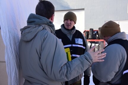 Research and development experts observe and evaluate the performance of search and extraction training at the Combined Arms Collective Training Facility, Fort Wainwright, Alaska, Feb. 23-25, 2020, in a statewide exercise to evaluate cold weather capabilities.