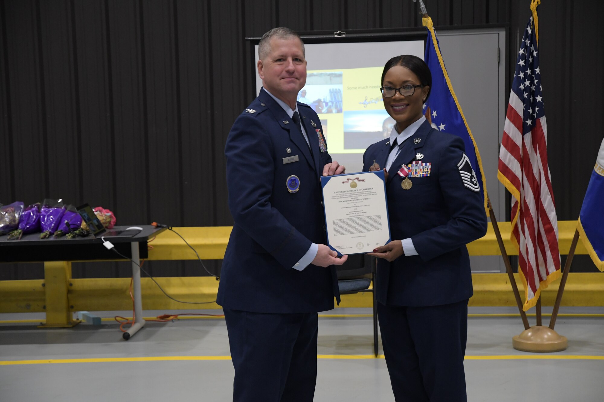 Senior Master Sgt. Engle Coulter, 94th Security Forces Squadron superintendent, retired earlier this month after 27 years of military service -- 23 of which were here at Dobbins. (U.S. Air Force photo/Senior Airman Justin Clayvon)