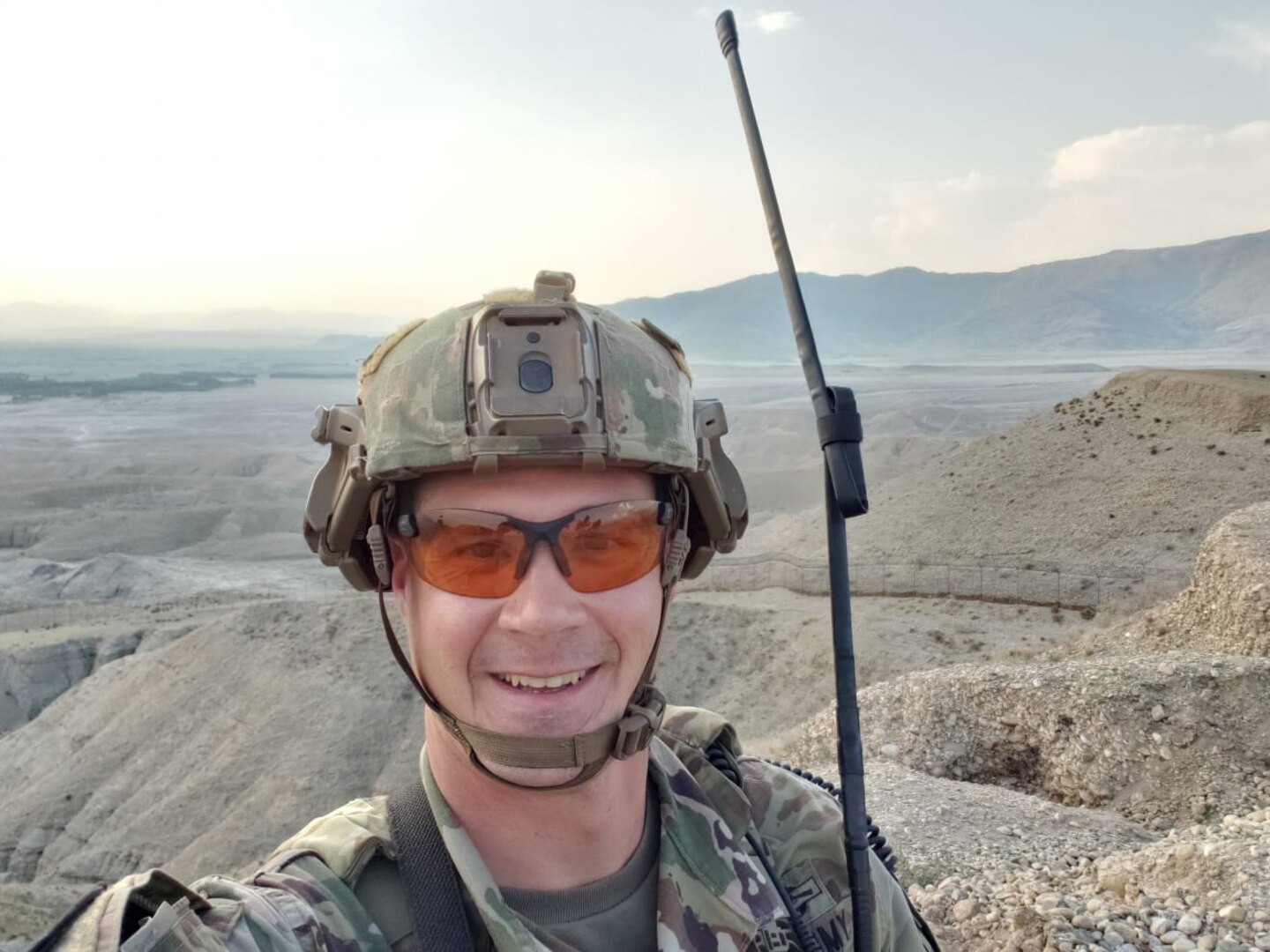 Staff Sgt. Benjamin Sieg, a quick reaction force squad leader in A Company, 1st Battalion, 128th Infantry, in Afghanistan. The 1st Battalion, 128th Infantry, deployed to Afghanistan in July 2019, and is acting as a “Guardian Angel” security element for the 3rd Security Force Assistance Brigade.