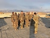 Soldiers from the 3rd Medical Command - Deployment Support stand in formation prior to a patching ceremony at Bagram Airfield, Afghanistan, Feb. 20, 2020. (Courtesy photo)