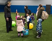 SecAF talks to kids and moms at the TURF at Minot AFB