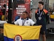 Columbian athlete Andres Salazar (left), and United Kingdom athlete Joe Durkin (right) win the gold and silver medal, respectively, in the 72.01Kg-80Kg weight class during the 2020 Marine Corps Trials powerlifting competition at Marine Corps Base Camp Pendleton, Calif., March 4. The Marine Corps Trials promotes recovery and rehabilitation through adaptive sports participation and develops camaraderie among recovering service members and veterans.