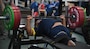 A recovering service member with the Colombian Armed Forces competes in the 2020 Marine Corps Trials powerlifting competition at Marine Corps Base Camp Pendleton, Calif., March 4. The Marine Corps Trials is an adaptive sports event involving more than 200 wounded, ill or injured Marines, Sailors, veterans and international competitors.