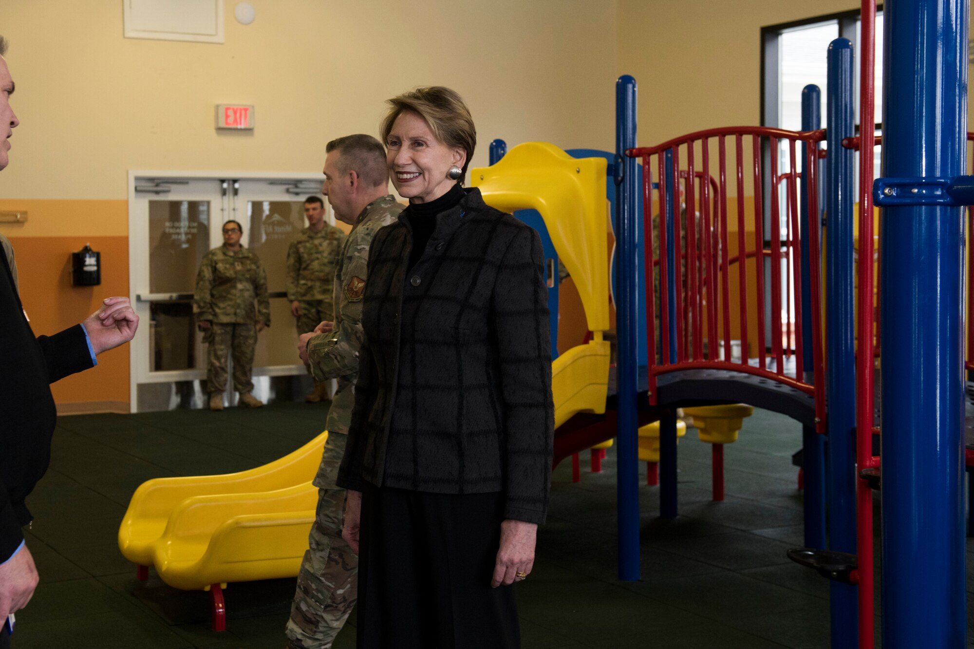 SecAF visits an indoor playground