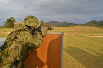 日米射撃競技会に参加した陸上自衛隊員：２月２６日、米海兵隊中部訓練場