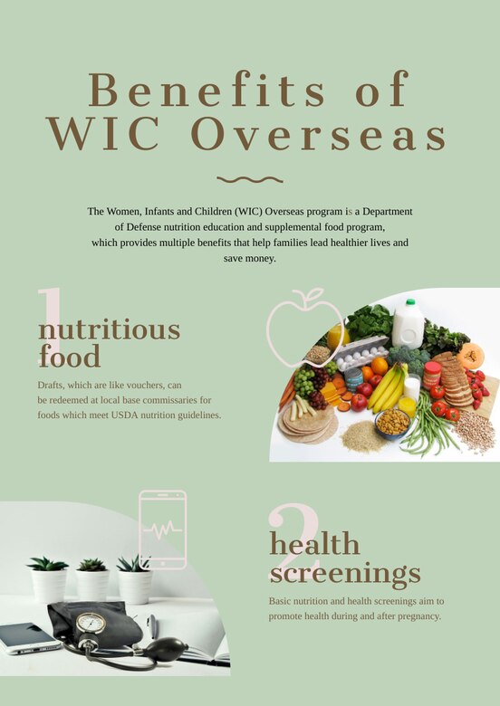 The Women, Infants and Children Overseas program, a Department of Defense nutrition education and supplemental food program, provides multiple benefits that help families lead healthier lives and save money.