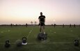 Spc. Griffen Vaughn drags a hefty load as part of the Army Combat Fitness Test event during the Task Force Spartan Best Warrior Competition held February 25-28th at Camp Buehring, Kuwait. (U.S. Army photo by Spc. Kara Hanuschewicz)