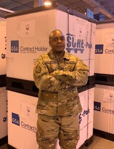 "This program is amazing and it feels good to do my part knowing that key medical services are being provided to underserved communities throughout the United States and its territories. There are co-workers and there is family, I've had the privilege of working with both here at the IRT Medical Consumables Site," said Staff Sgt. Coddington Saunders.