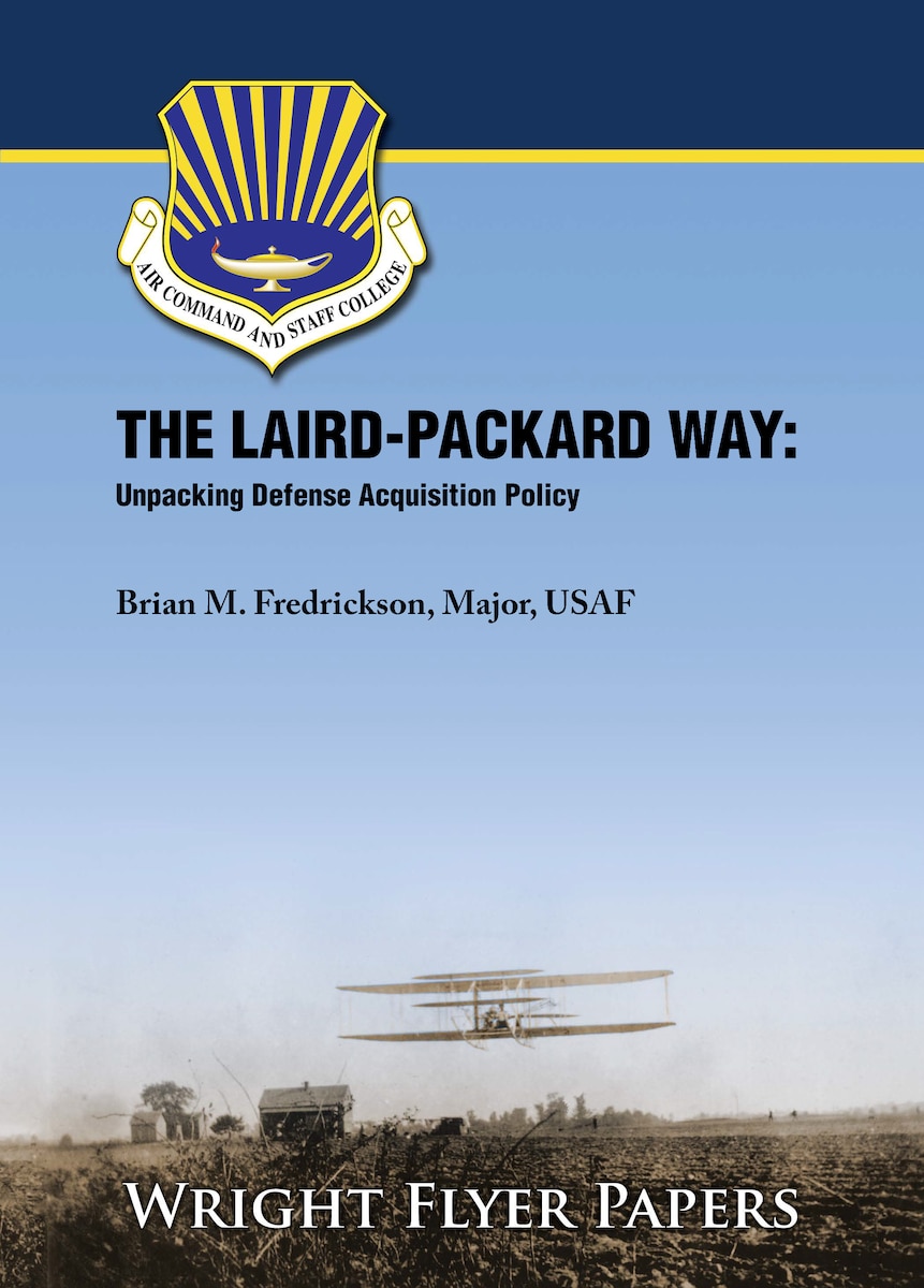 Paper Cover with the title The Laird-Packard Way: Unpacking Defense Acquisition Policy