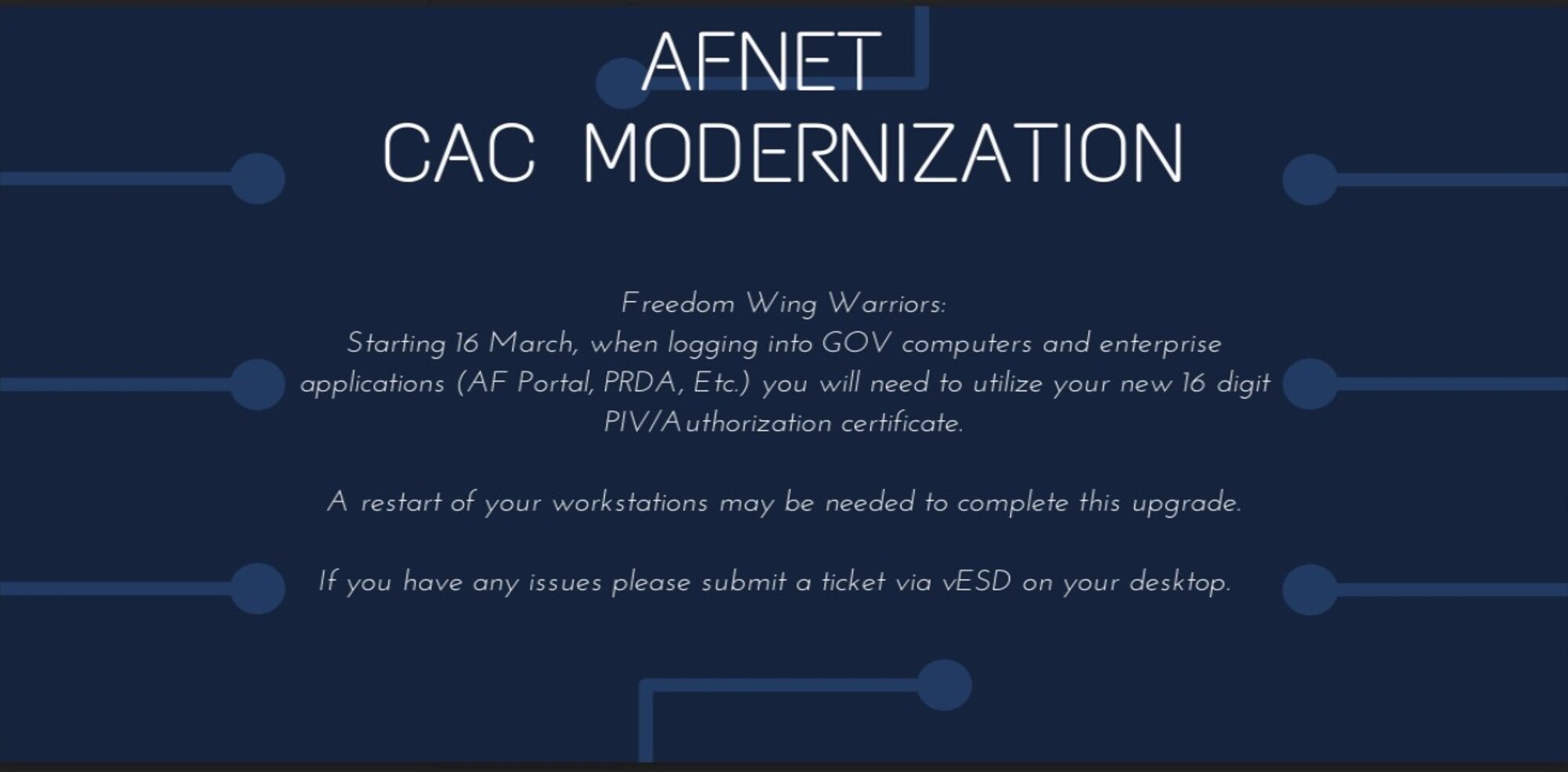 CAC Modernization/PIV Authentication